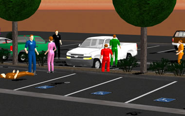Parking Garage Attack Jury Trial Animation