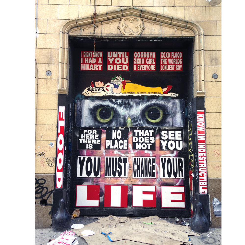 The first FL00D mural I saw haunted and inspired me during a lonely, challenging chapter in my NYC life.