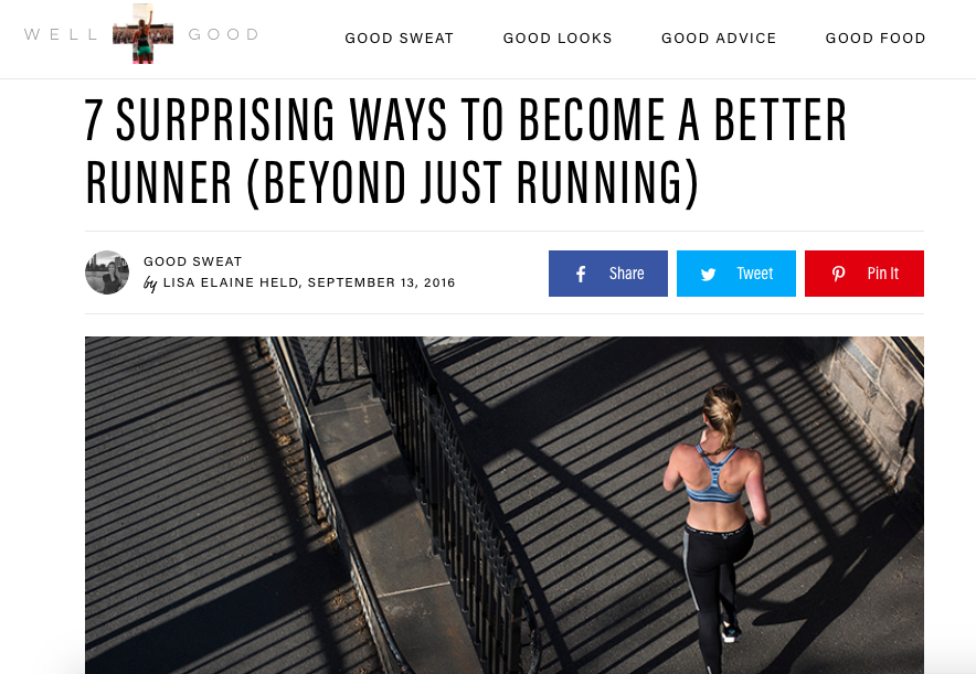 Runstreet coach Marnie offers running tips in Well + Good NYC .