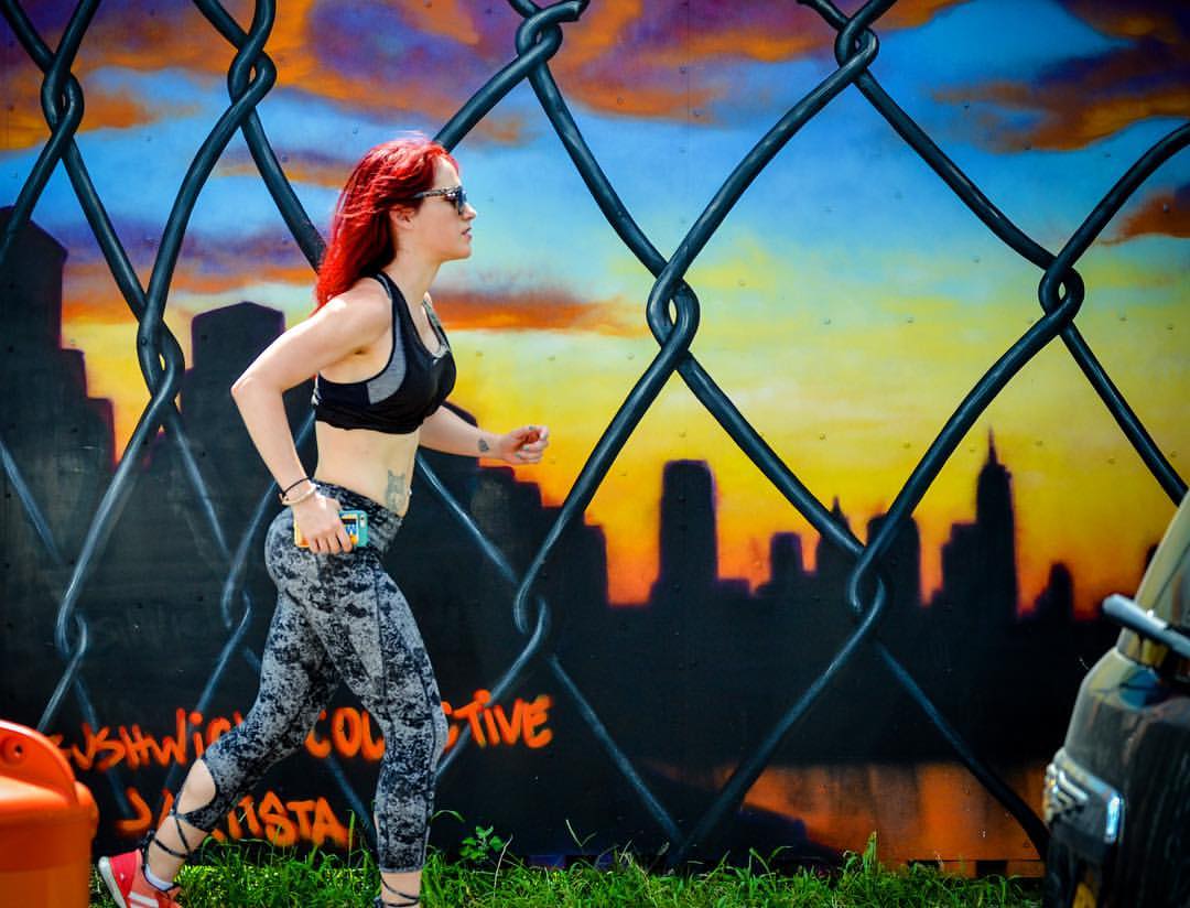 Mural by J Artista at the Bushwick Collective .