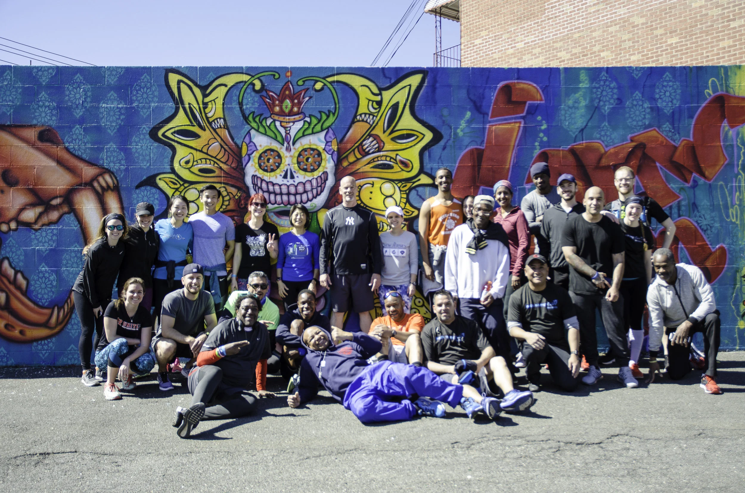 Runstreet Queens Art Run with Back on My Feet NYC at Welling Court Mural Project. Photo by Filles Garcons Photography . 