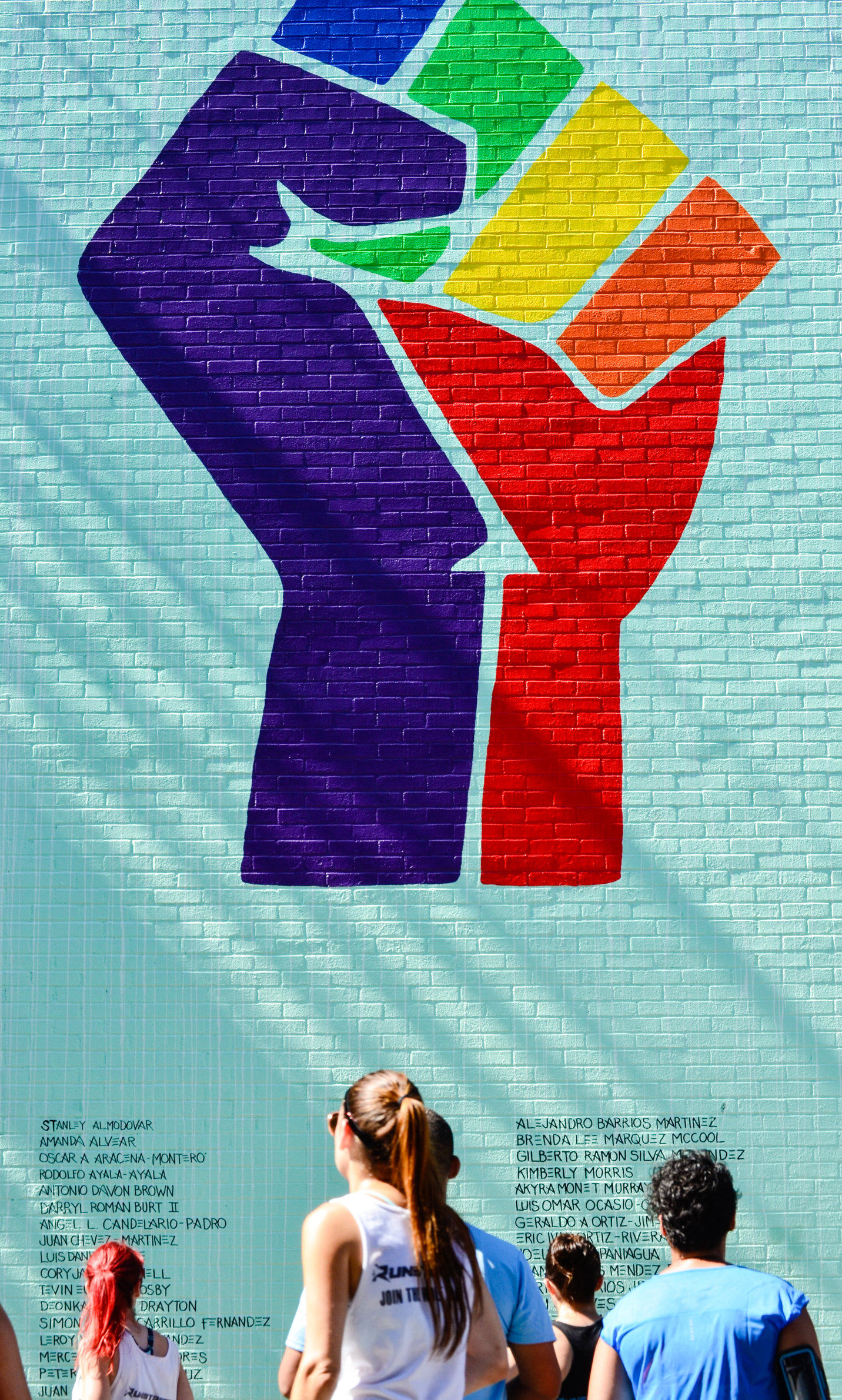 Photo by Marques Jackson at PRIDE mural in NYC by Gilf.