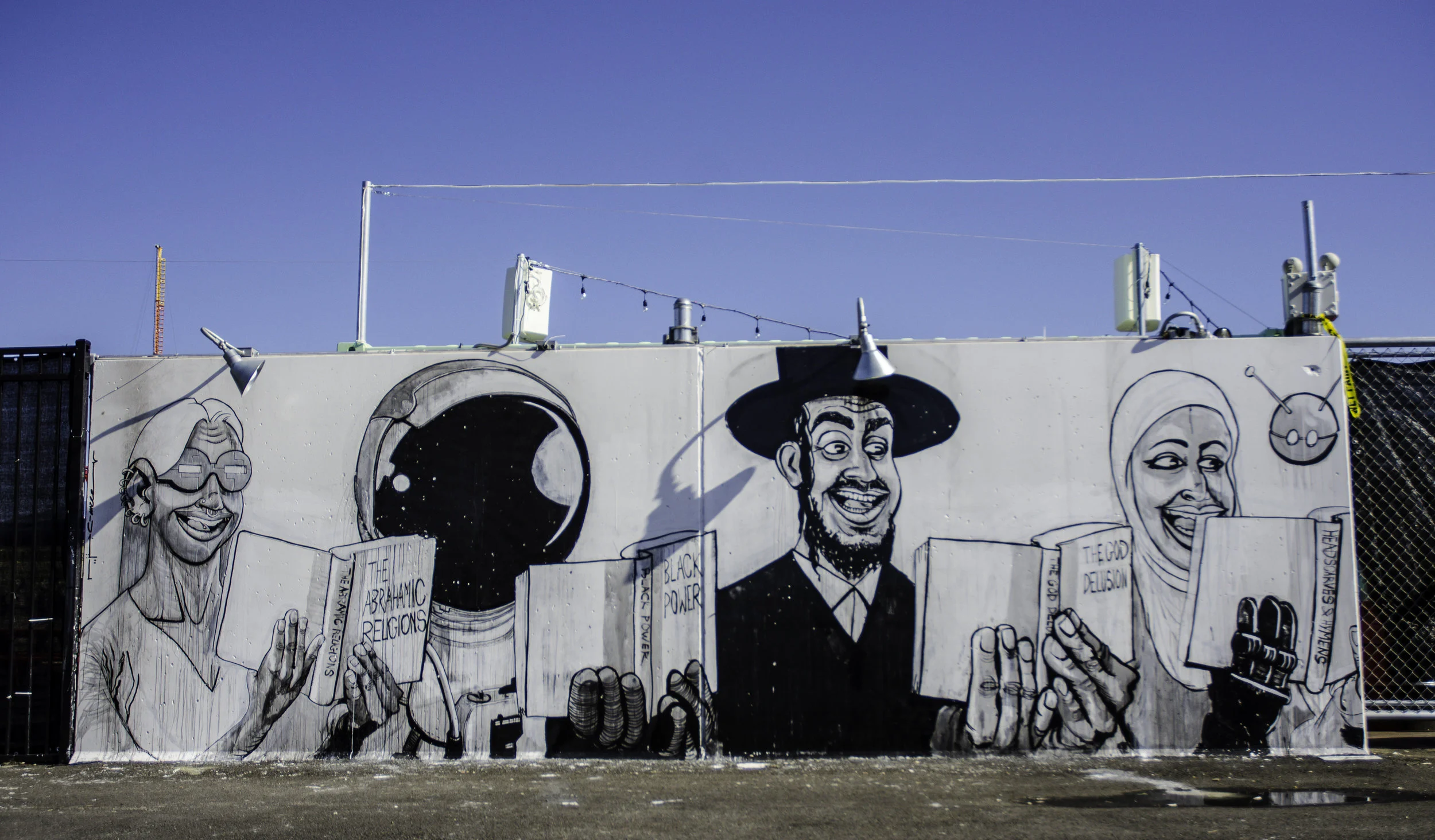 Ganzeer's new mural at Coney Art Walls in Coney Island. 