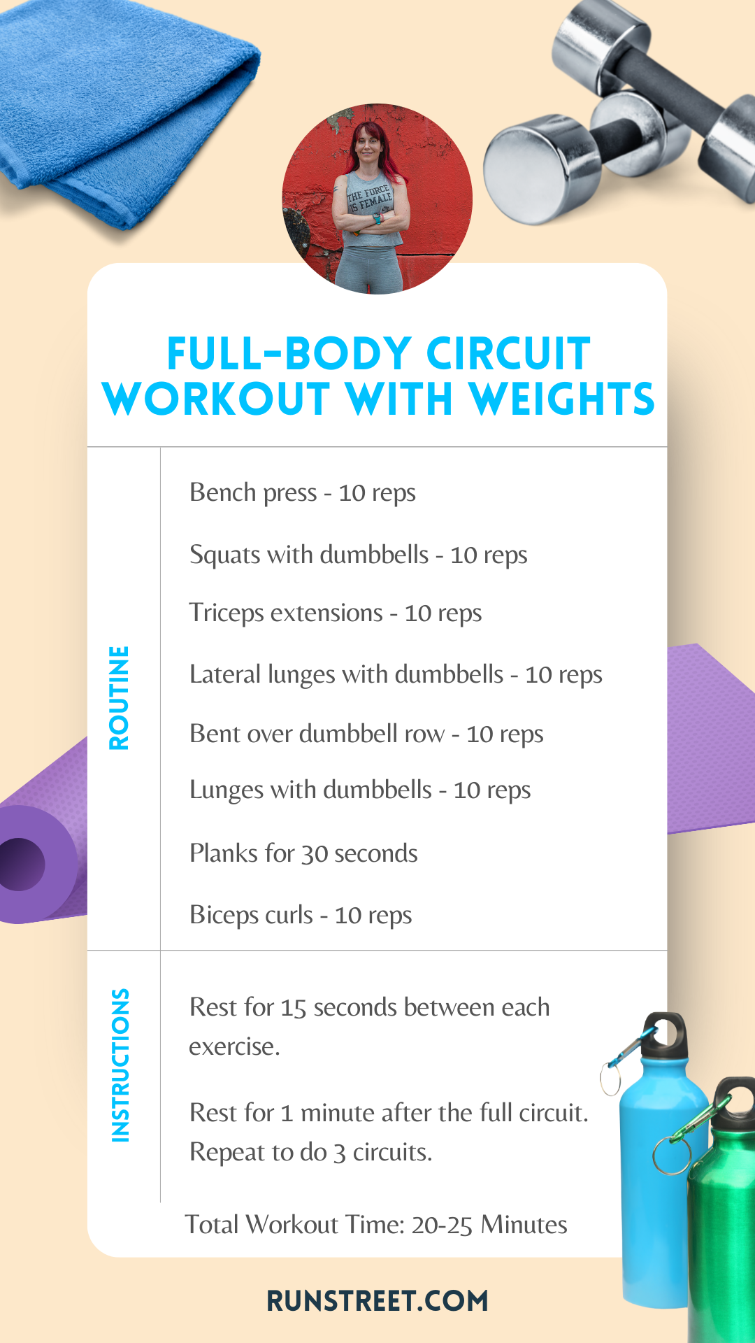 Full-Body Circuit Workout With Weights