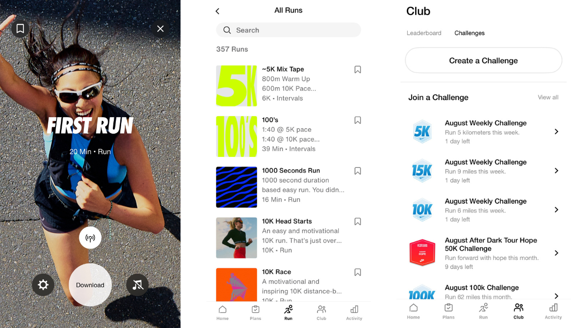 NIke Run Club app