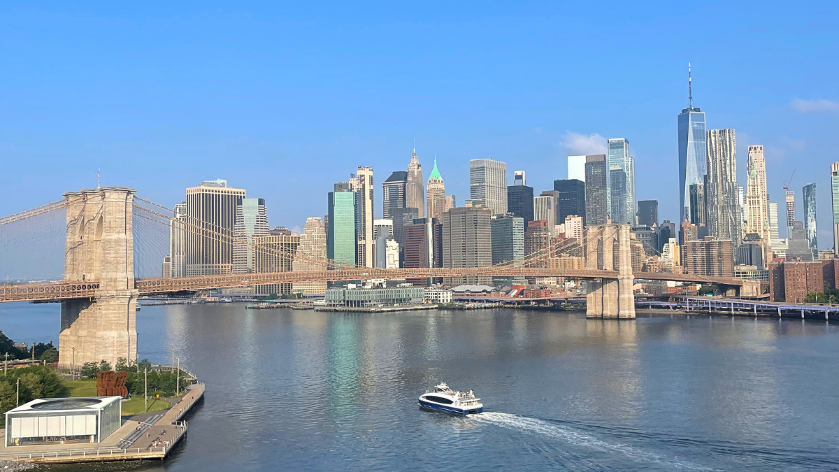 Manhattan Bridge running route view