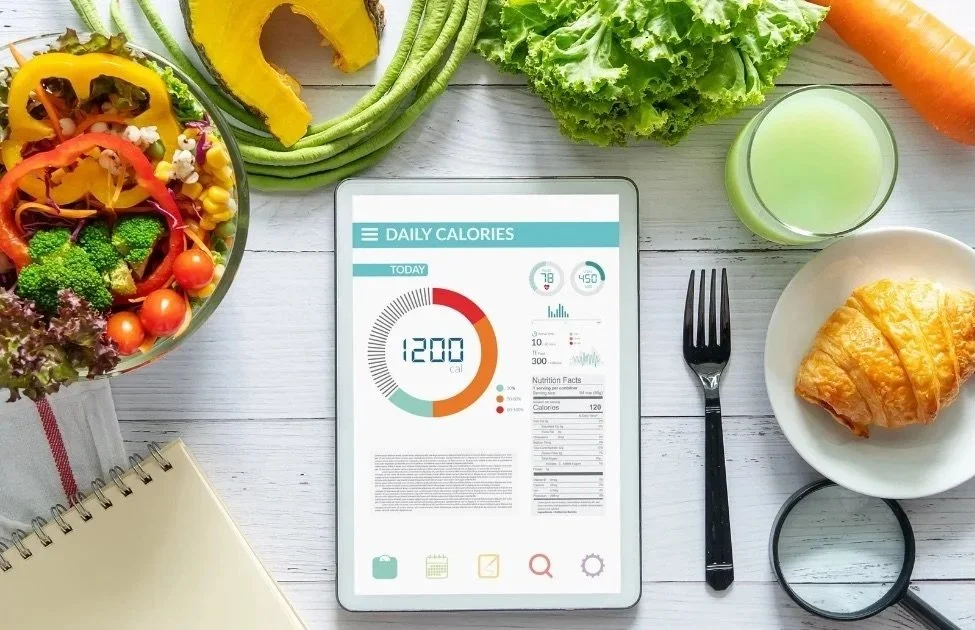 daily calories on ipad and healthy food