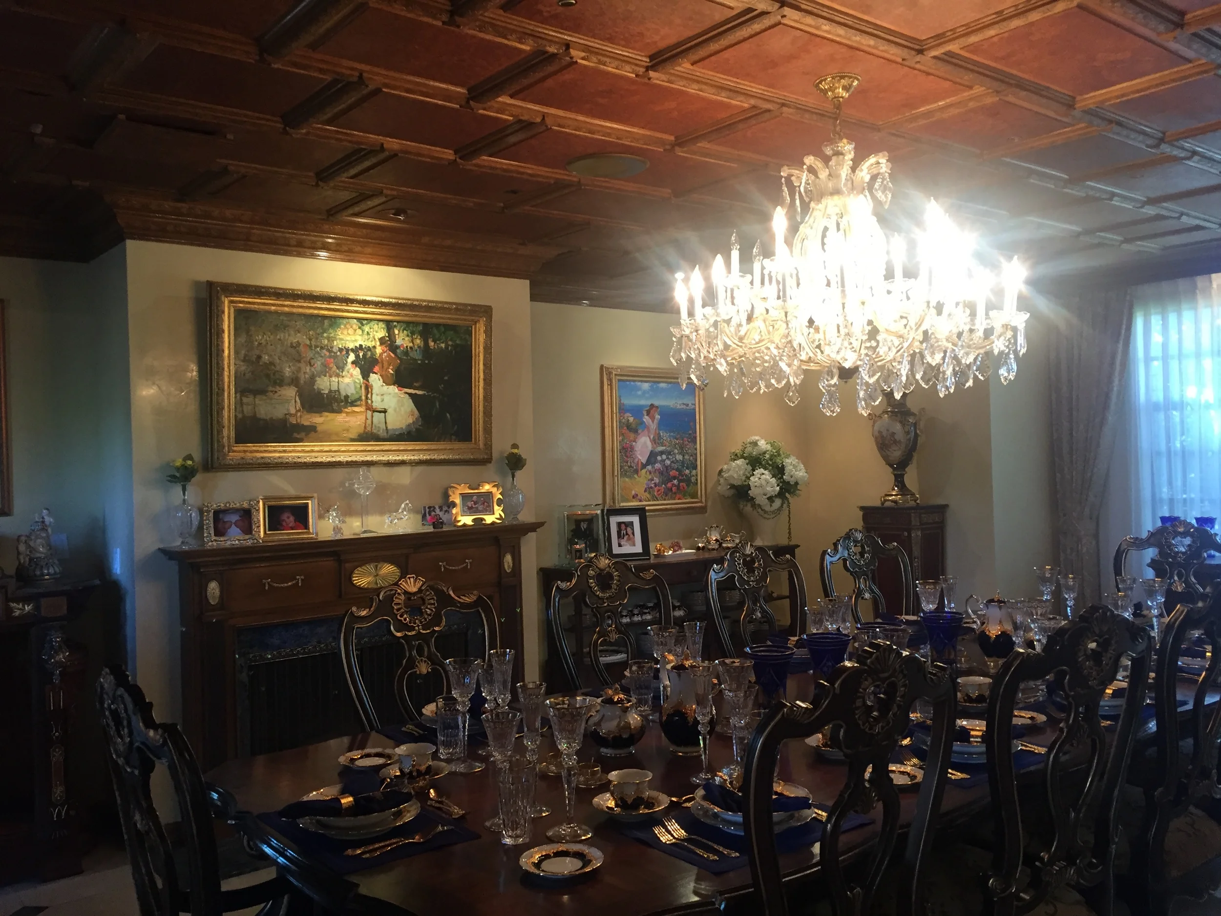 A Renoir hangs in the Dining Room...perfect for enjoying a bucket of chicken.