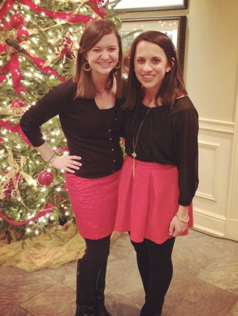This one time we dressed the same for the Christmas party completely on accident!