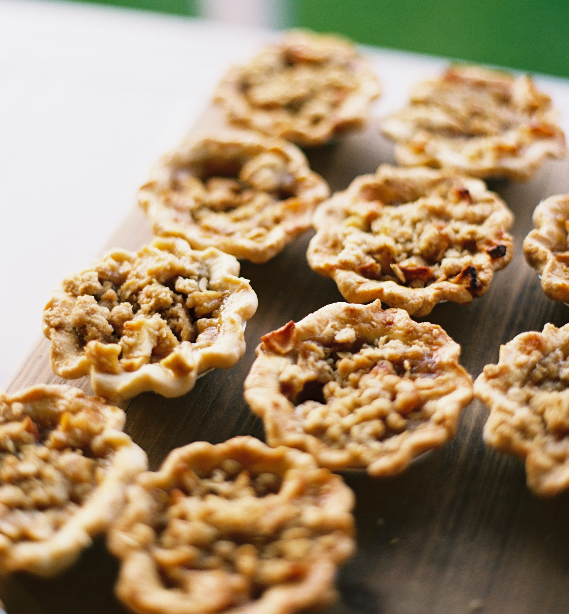 Our tiny pies make a delicious dessert to offer your guests. So many people love the down home taste of pie, and our crust is a winner!