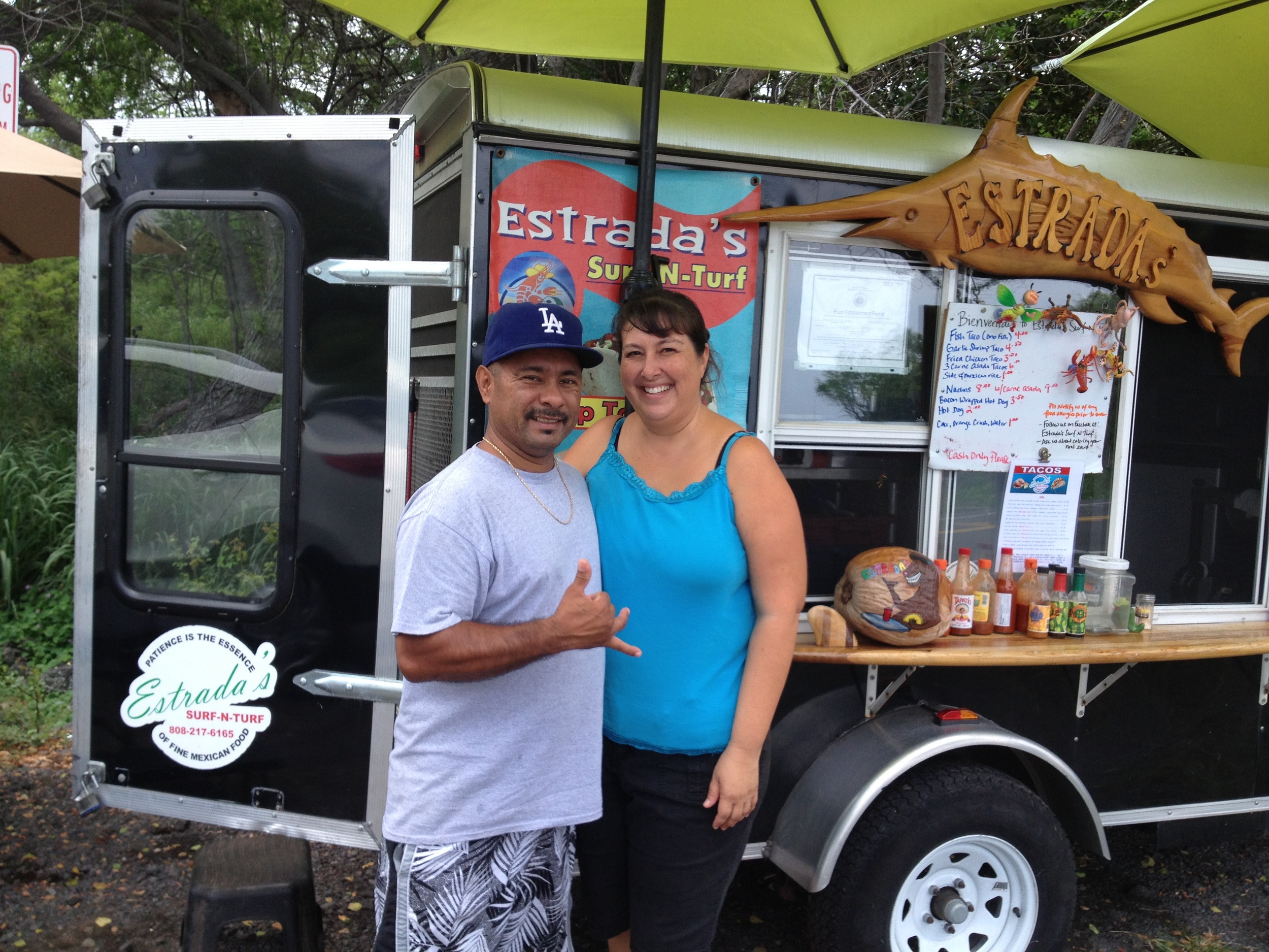 Jorge Estrada (Chicano). "Estrada Surf and Turf Taco Truck." Big Island.
