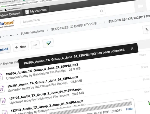 Sending and Receiving Work — Babbletype