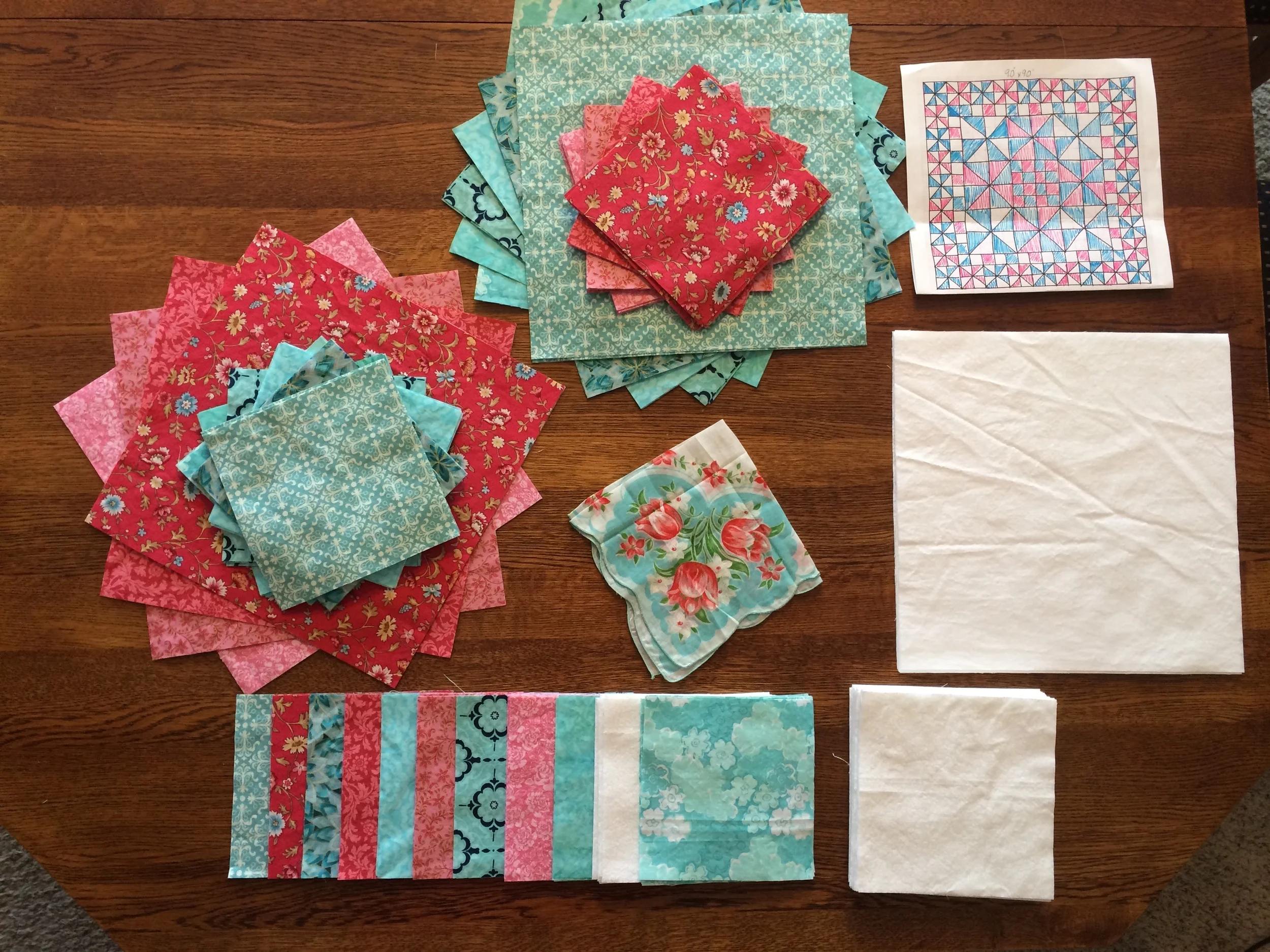 Pinwheel Quilt Step One: Preparation