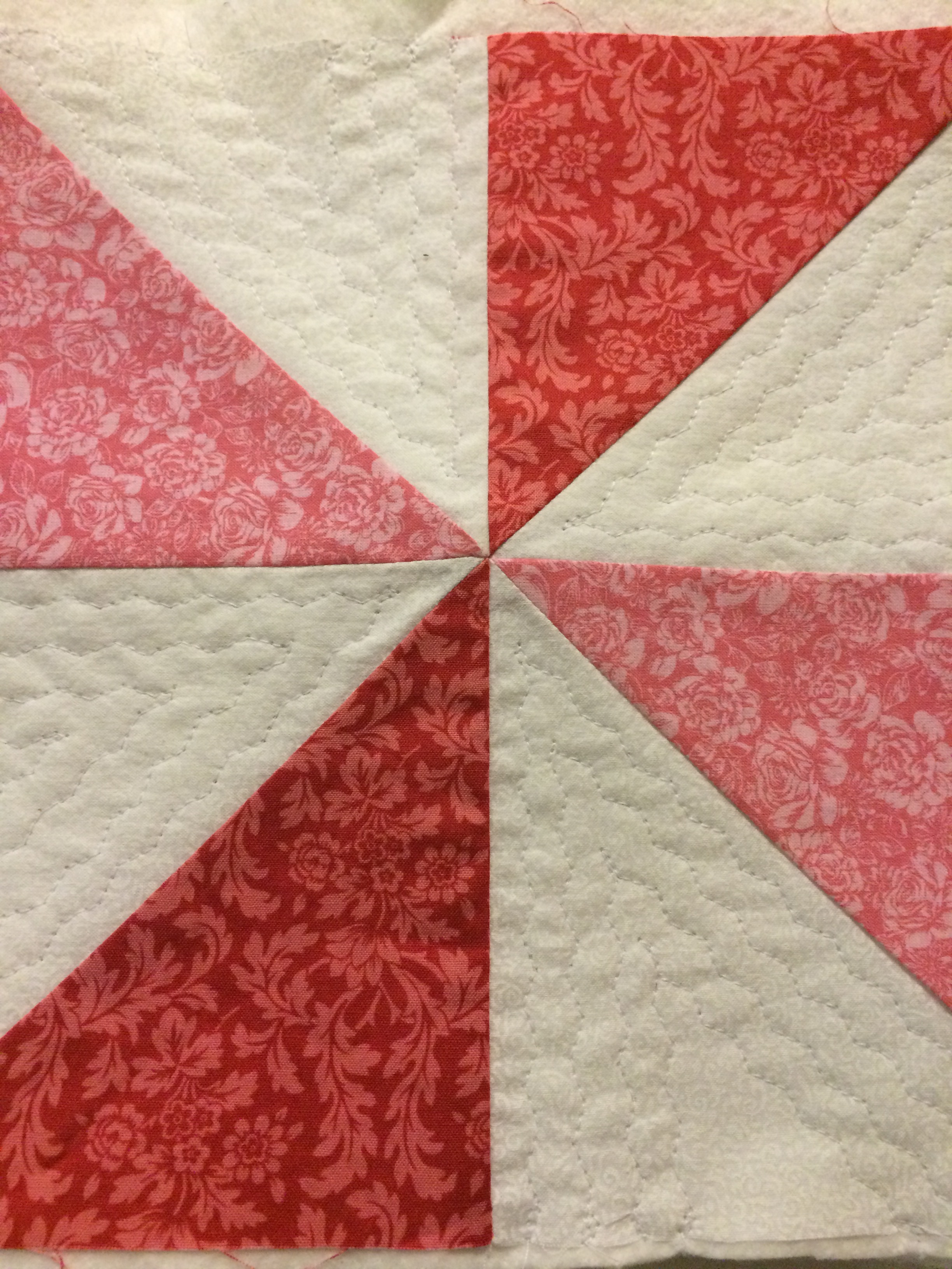 Pinwheel Quilt Step Three: Quilting Part One