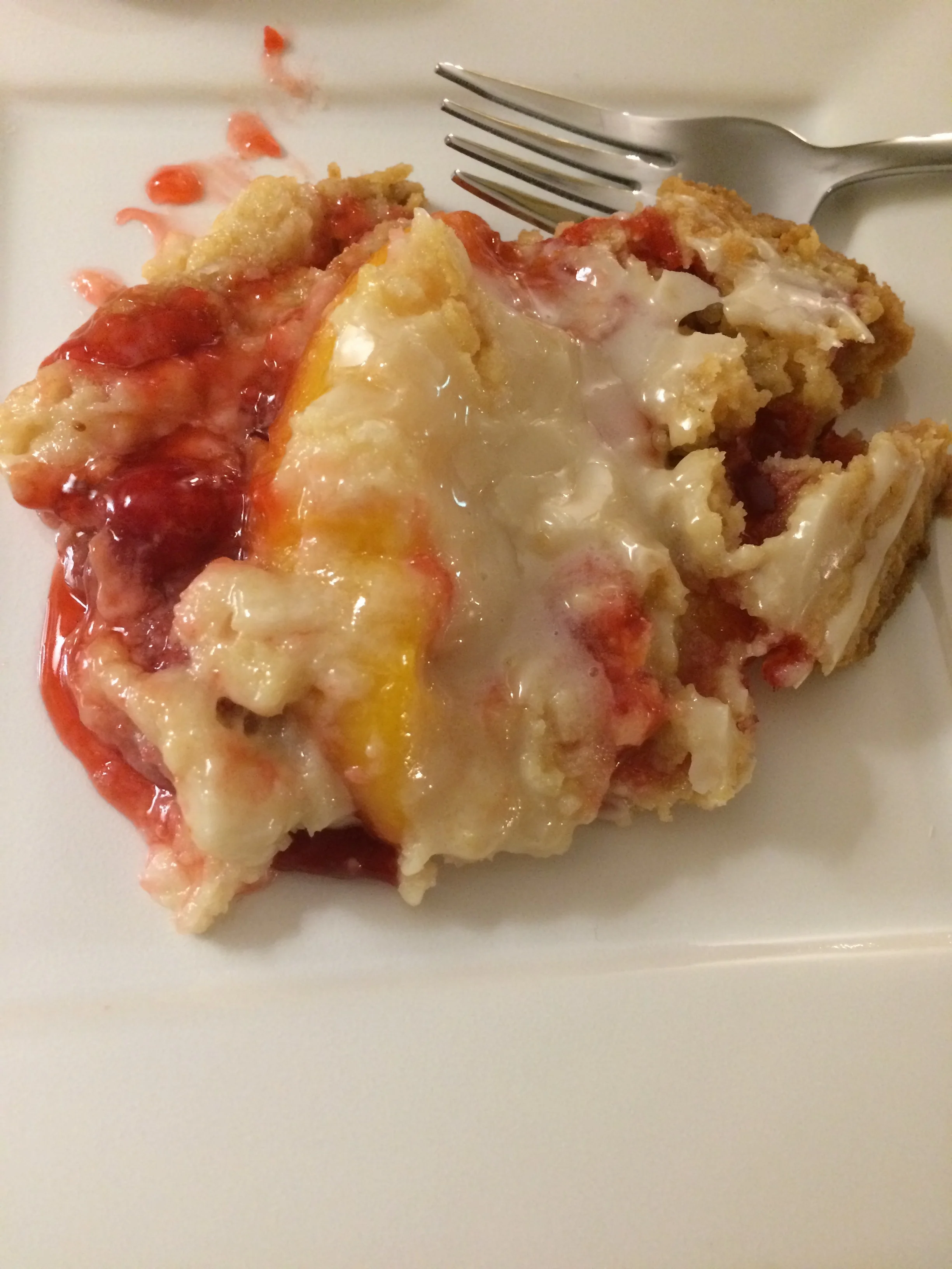 Cherry and Peach Dump Cake