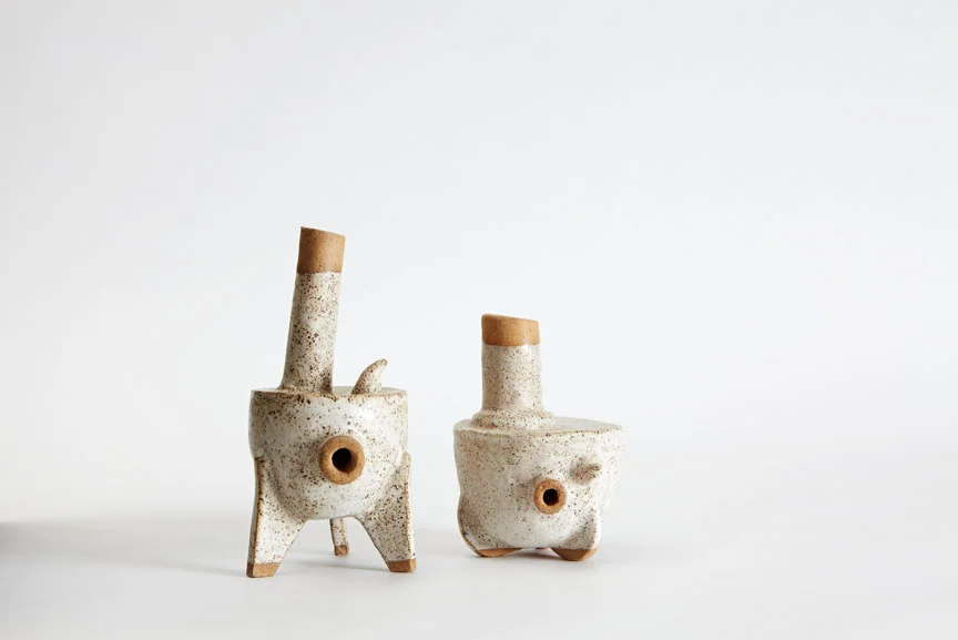 9. Ceramics (untitled) Left: 7.5"x 4" / Right: 5.5 "x 4"