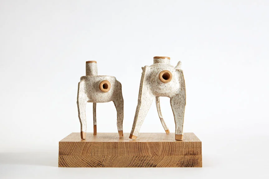 8. Ceramics (untitled) Left: 6.5"x 4" / Right: 6.75 "x 5"