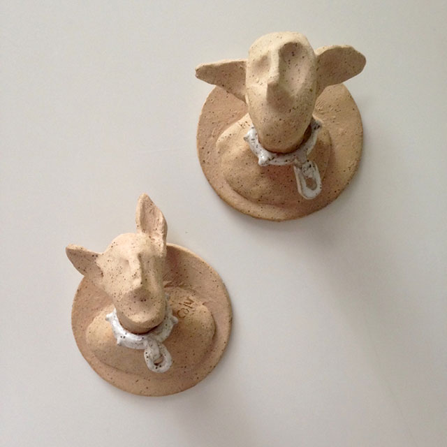 2. Ceramic Heads (untitled) Diameter 3.5" each