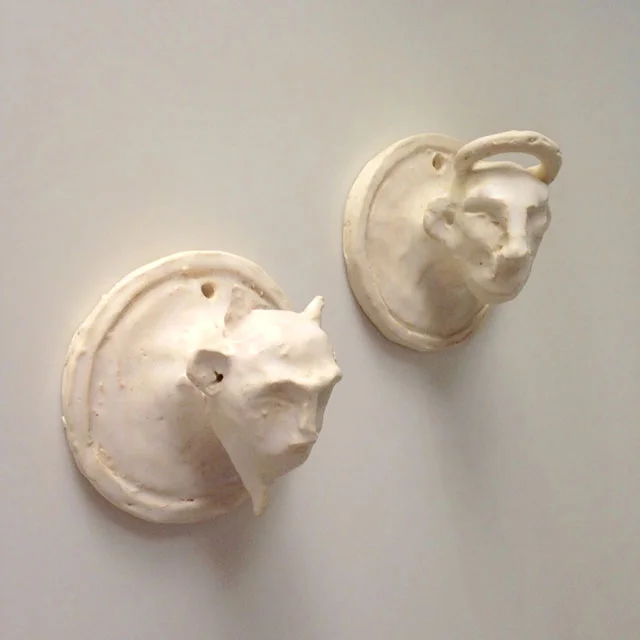 1. Ceramic Heads (untitled) Diameter 3.5" each
