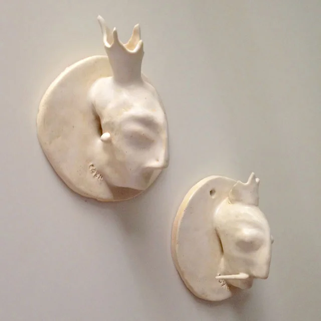 3. Ceramic Heads (untitled) Diameter 5.5" each