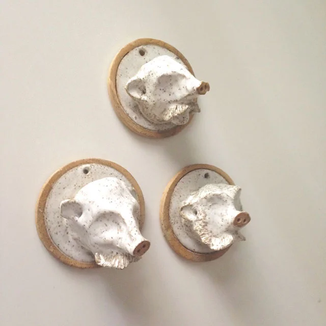 5. Ceramic Heads (untitled) Diameter 4" each