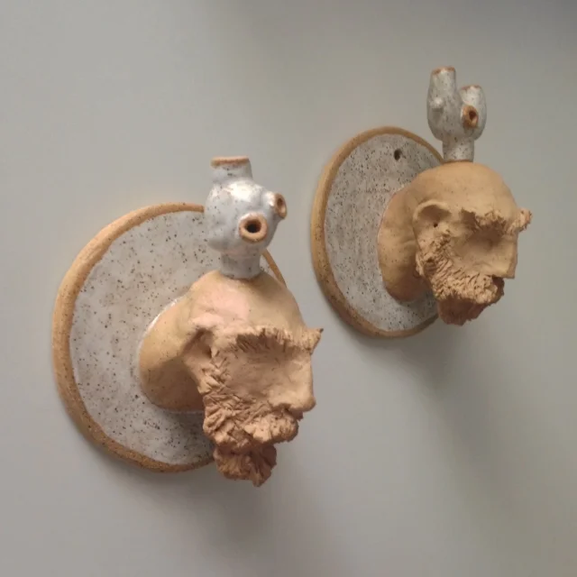 4. Ceramic Heads (untitled) Diameter 4.5" each
