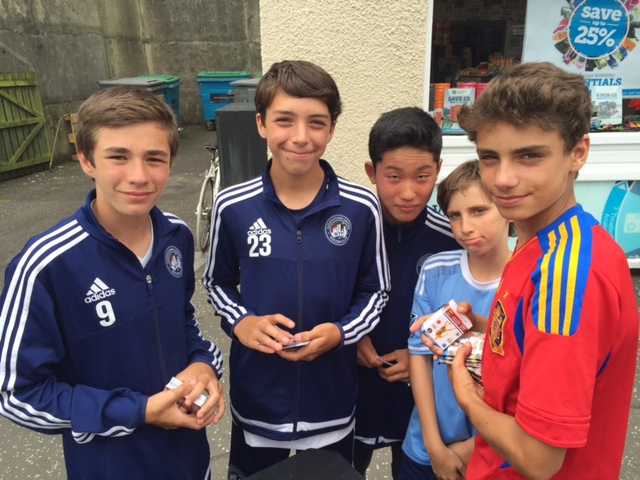 The U14s out and about in Bridge of Allen, Scotland.