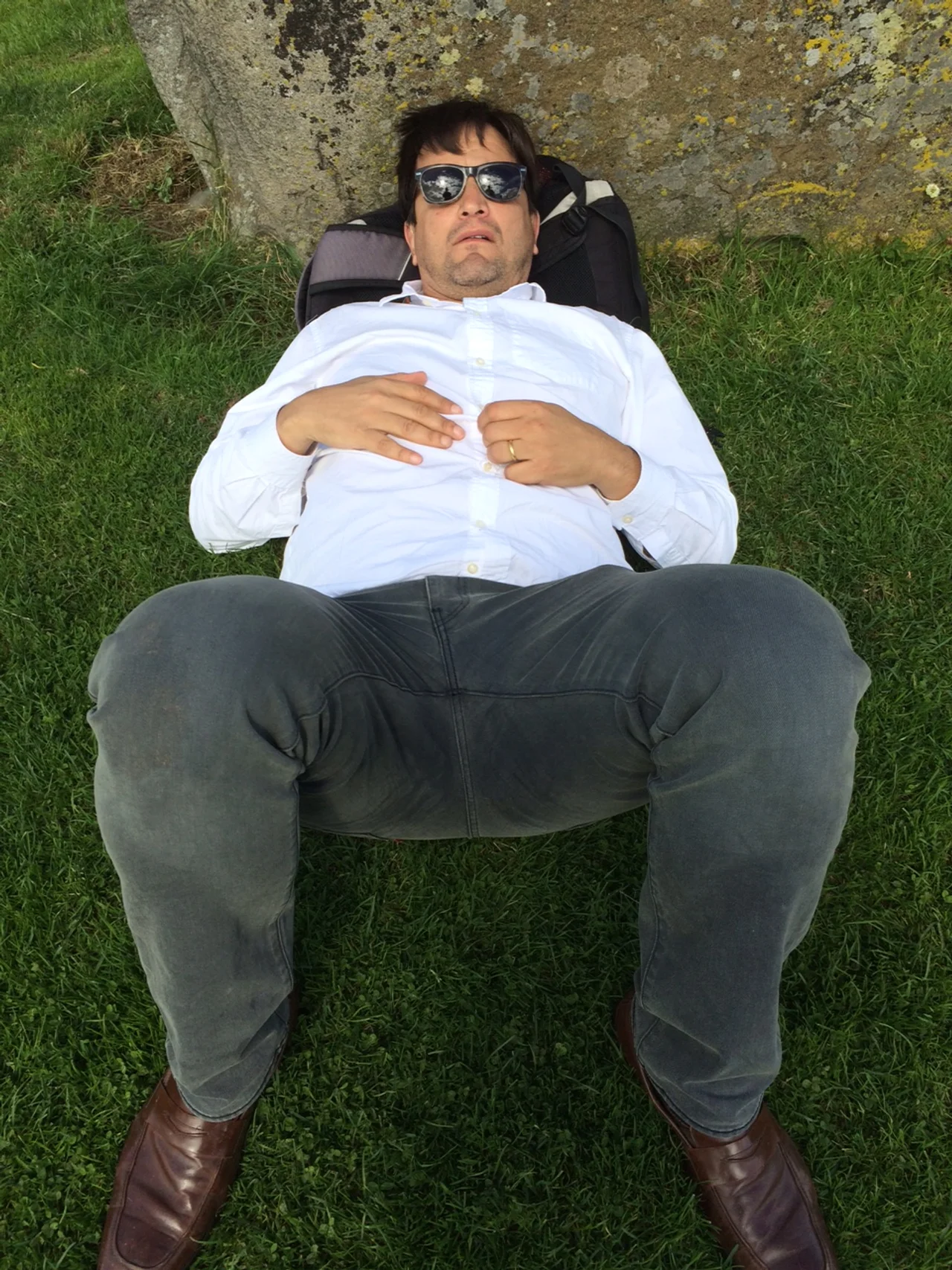 Jim was snoozing when his son Jesse saved a penalty kick in the opening minutes of a game.