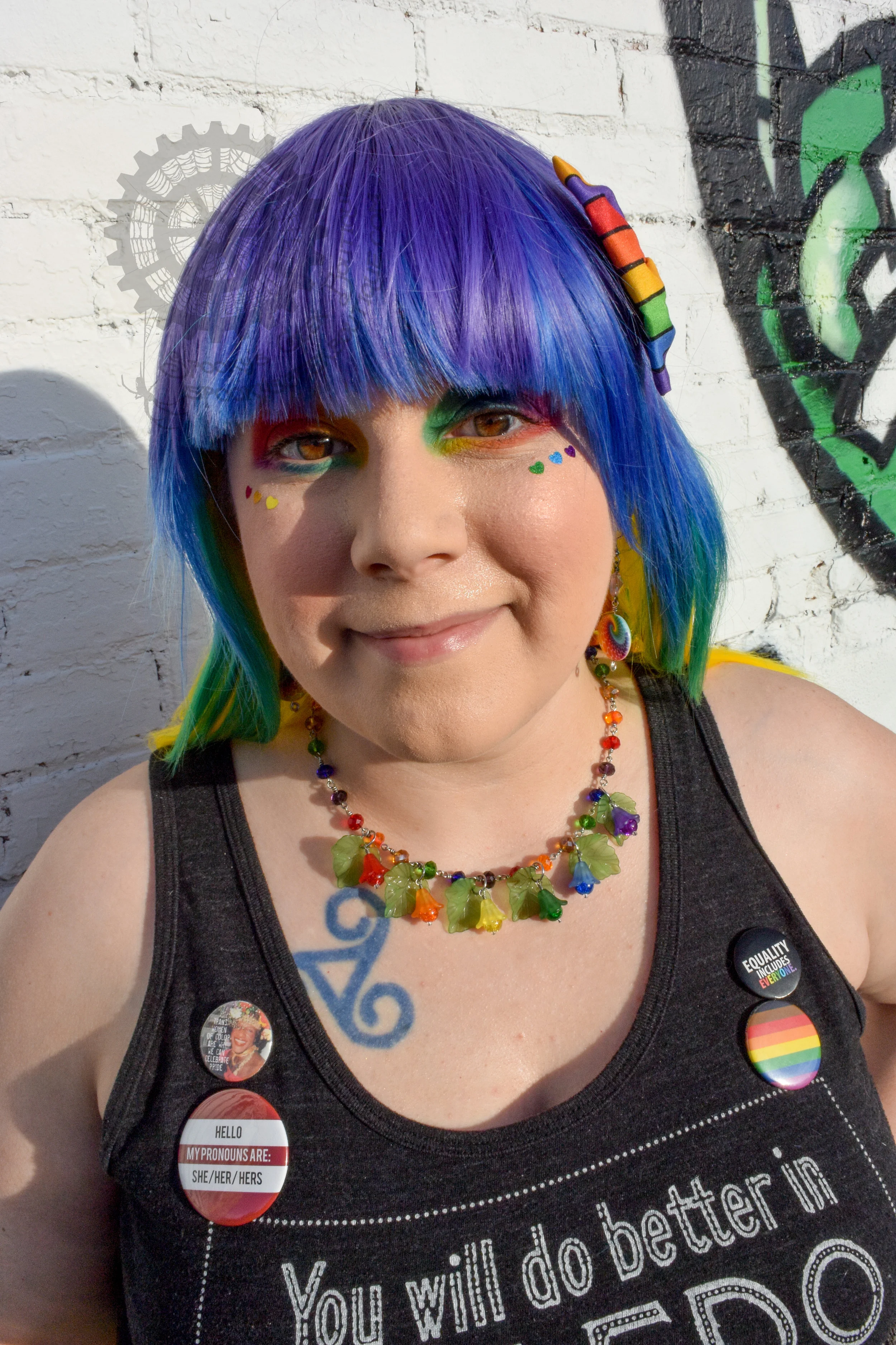 LGBT+ Pride Floral Necklace