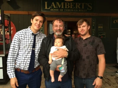 And a near perfect moment with Grandpa, His sons & Little Man :)