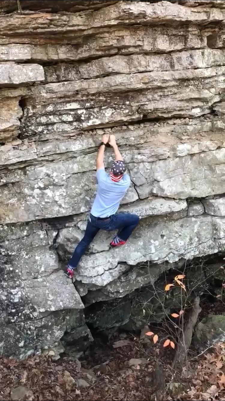 Dwayne doing his thing at Devils Den State Park in Arkansas.