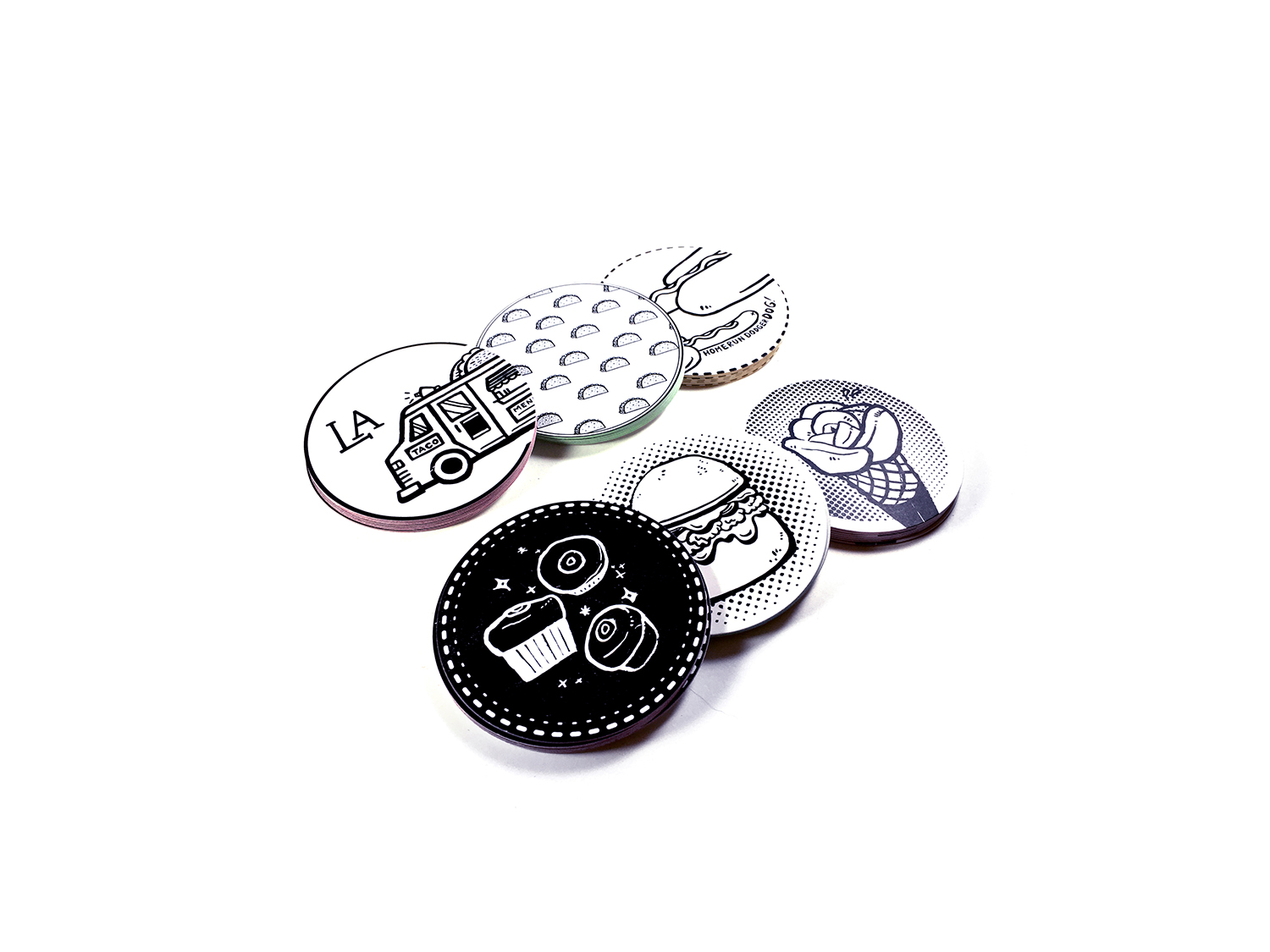LA iconic food : coasters set