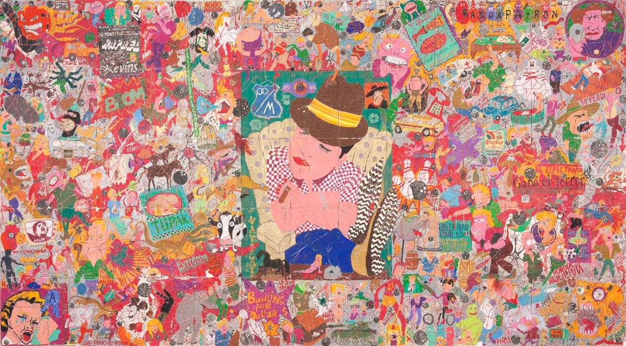  Bowling For Medellin #3. 58.5 x 106.5 inches.&nbsp;2015 