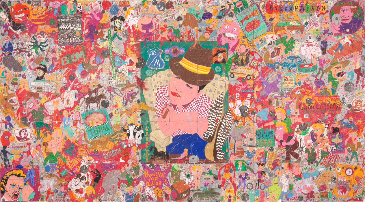 Bowling For Medellin #3. 58.5 x 106.5 inches. 2015