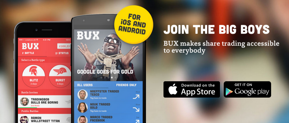 BUX App, which makes stock trading easy for anyone. 