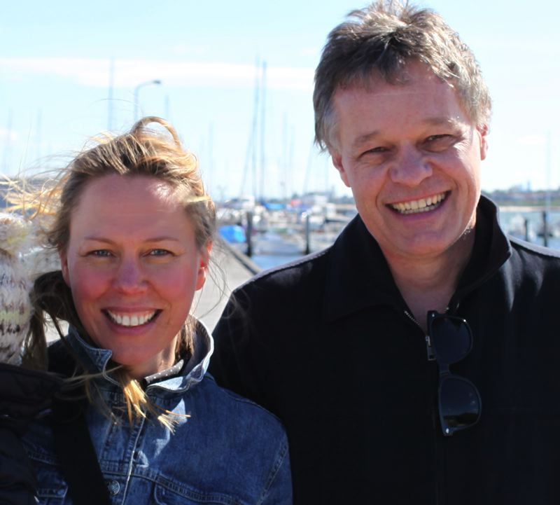 Katrina Mathers and Graeme Base.