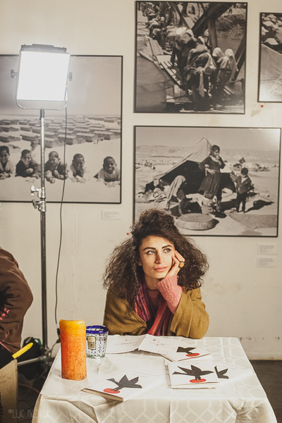 I Say Dust Director Darine Hotait on set.