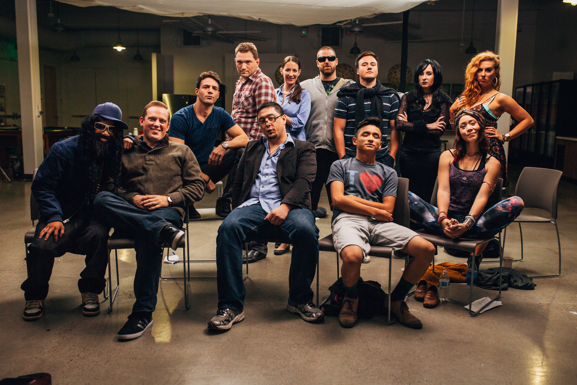 The Doucheaholics (from left to right): Mark Sho, Sean O'hare, Anthony Marks, Mitch Costanza, Sean McCarthy, Jenn Tripp, Jared Forman, Spencer Greene, Justin Tran, Elizabeth Mitchell, Syra McCarthy and Ashley Sullivan.