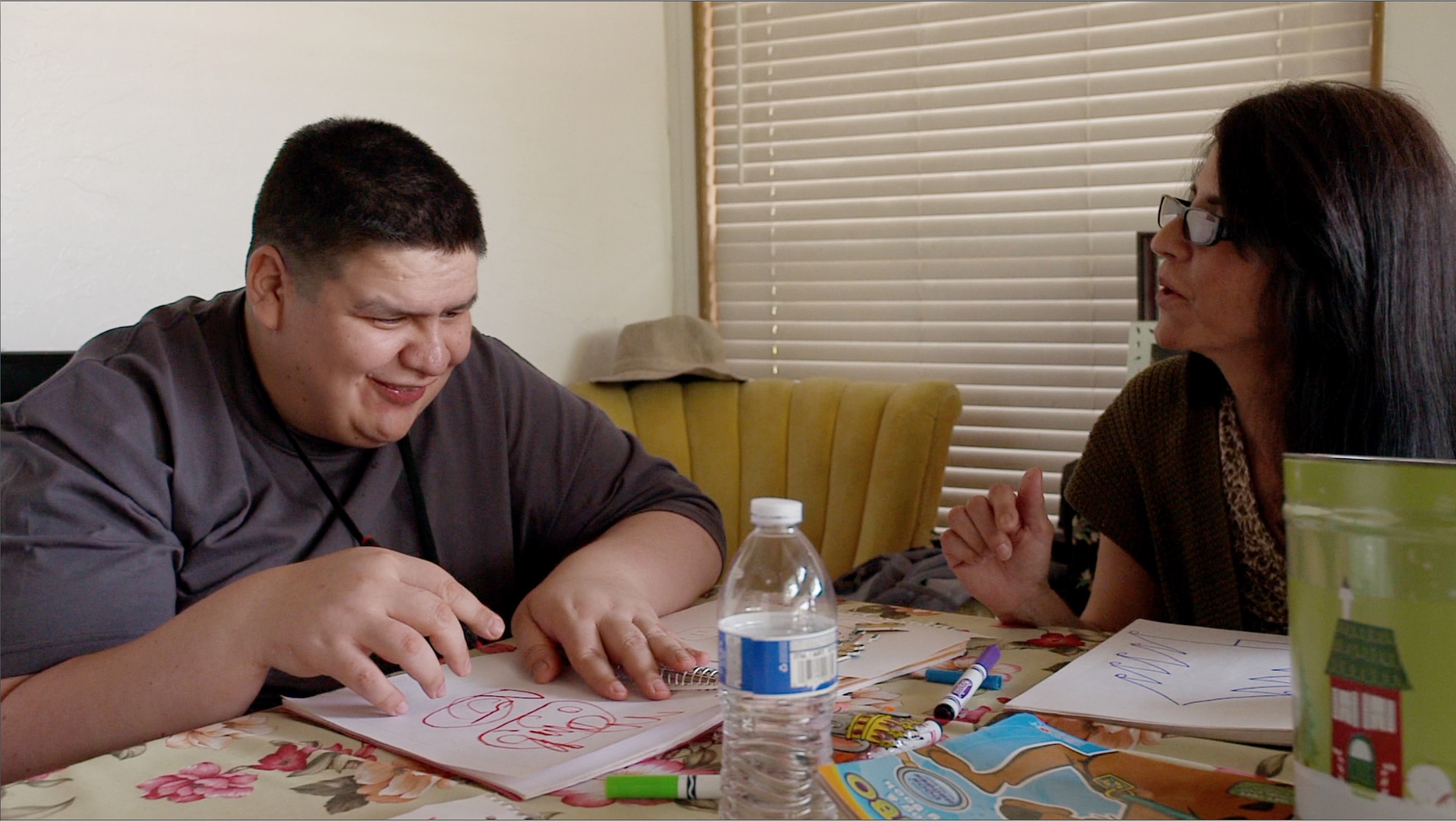 Yvette and Mark Flores in San Jose, California. Yvette was working at a Silicon Valley electronics plant when she was pregnant with Mark. She was making the end tips of lasers but no one told her that the material she was using consisted of more than 50% lead oxide. Mark was born with severe developmental disabilities.