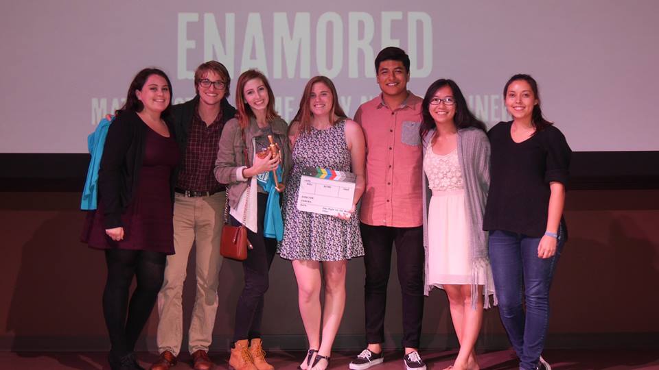 Enamored - Cast and Crew (left to right) Graciella "Chela" Regua, Matthew Gibson, Ashlyn Savidge, Chelsea Best, Jonathan Verdugo, Wing-Yiu Cheung, Emily Kaiserauer (not pictured- Kimberly Weinberger).