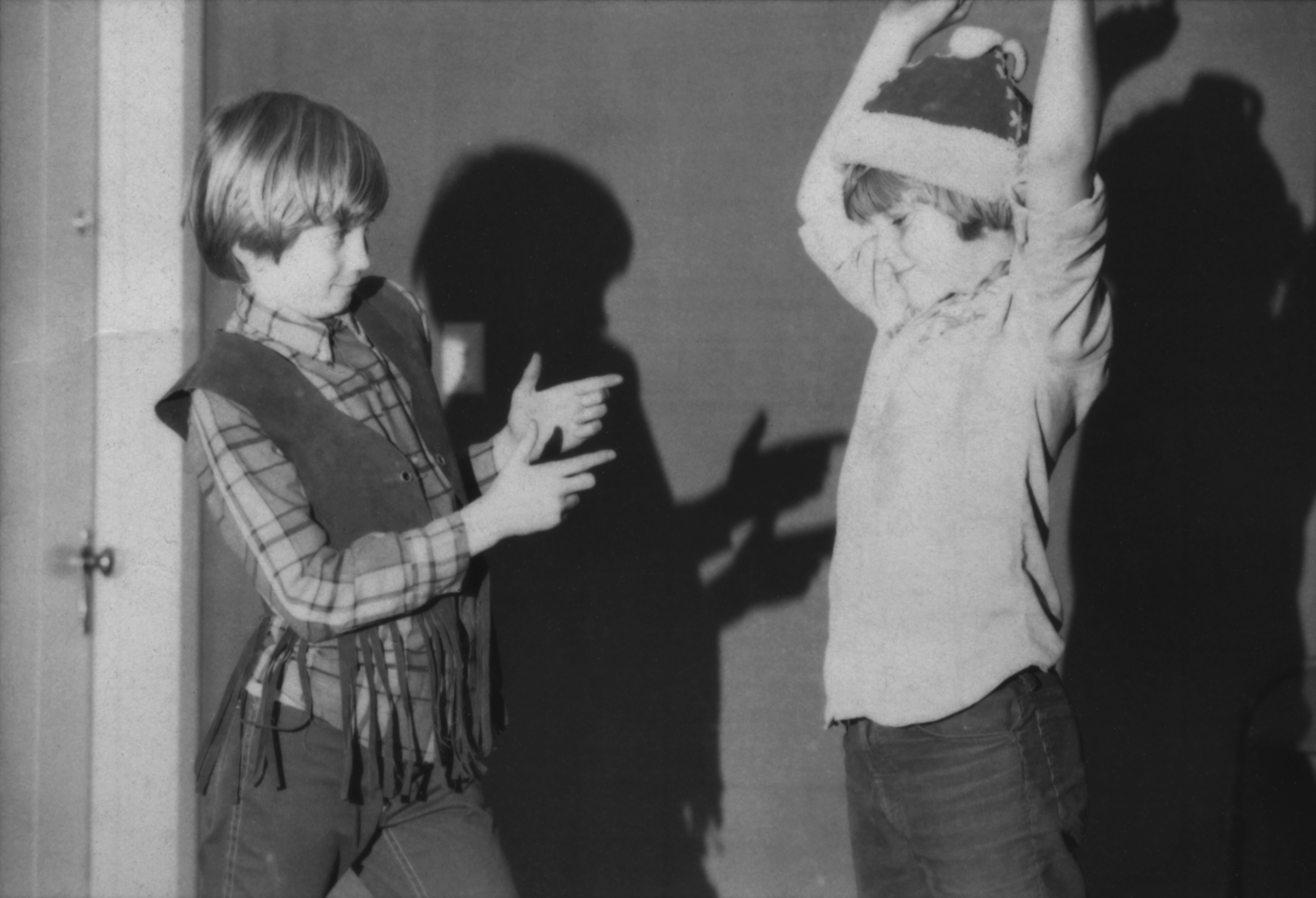 Duane Andersen and Josiah Polhemus in an early film circa 1977.