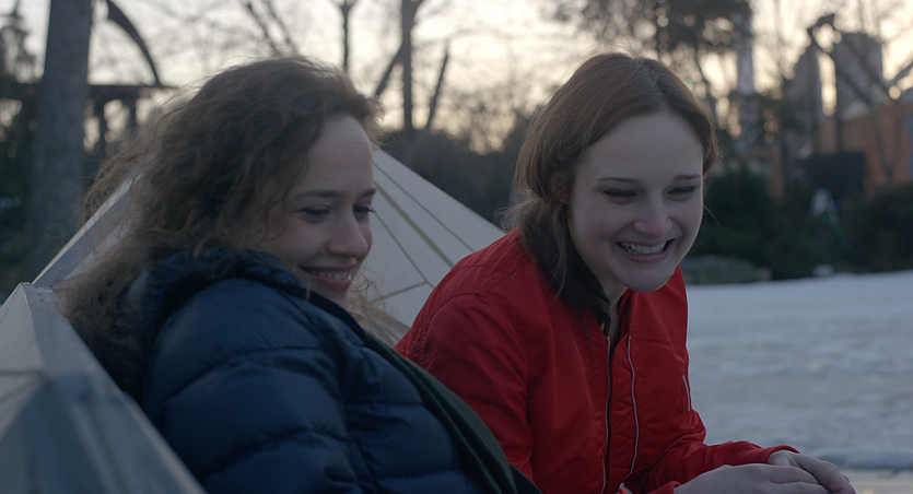 Beautiful Dreamer - Amy (Natalie Smith) and Mom (Jo Armeniox) meet in a NYC park , February 17, 2087