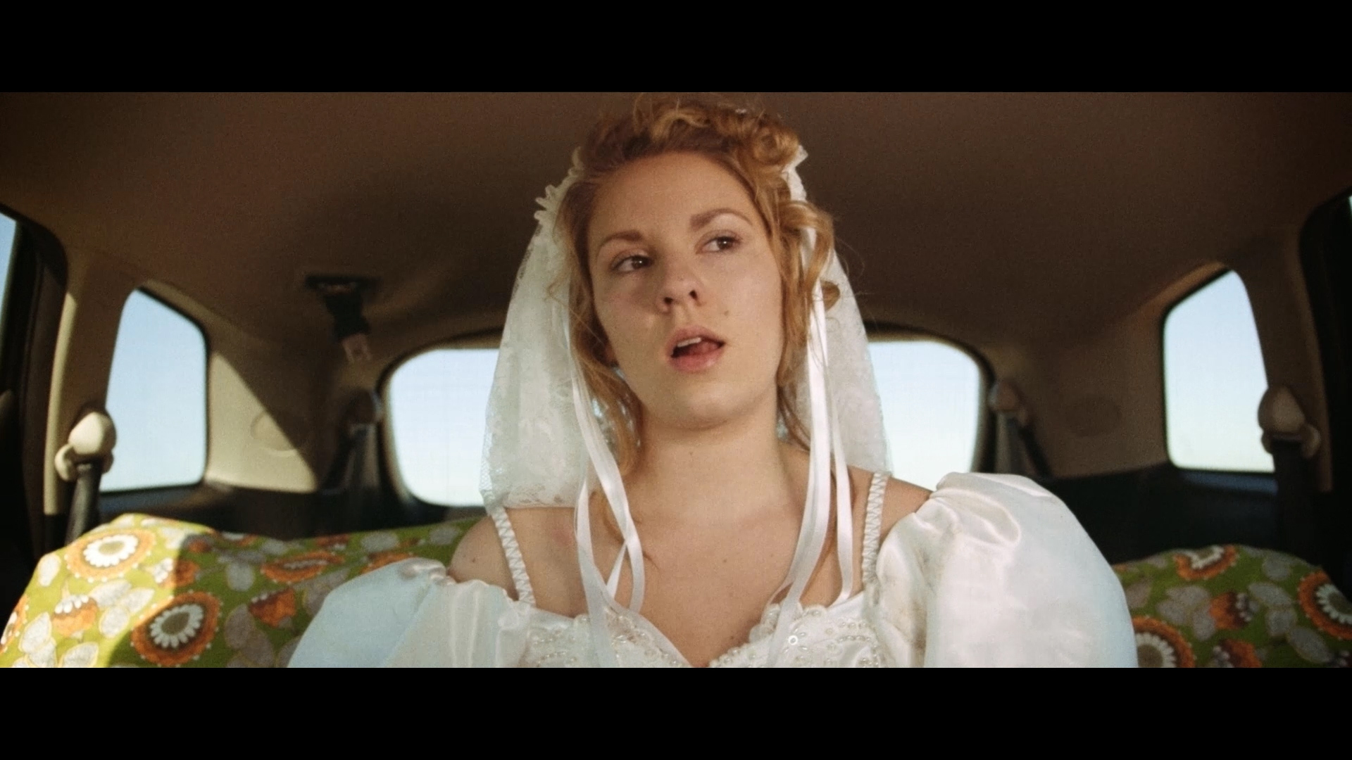 The Happiest Day of my Life - From the backseat Becky (Jeni Bezuidenhout) considers her newfound 'friends'.