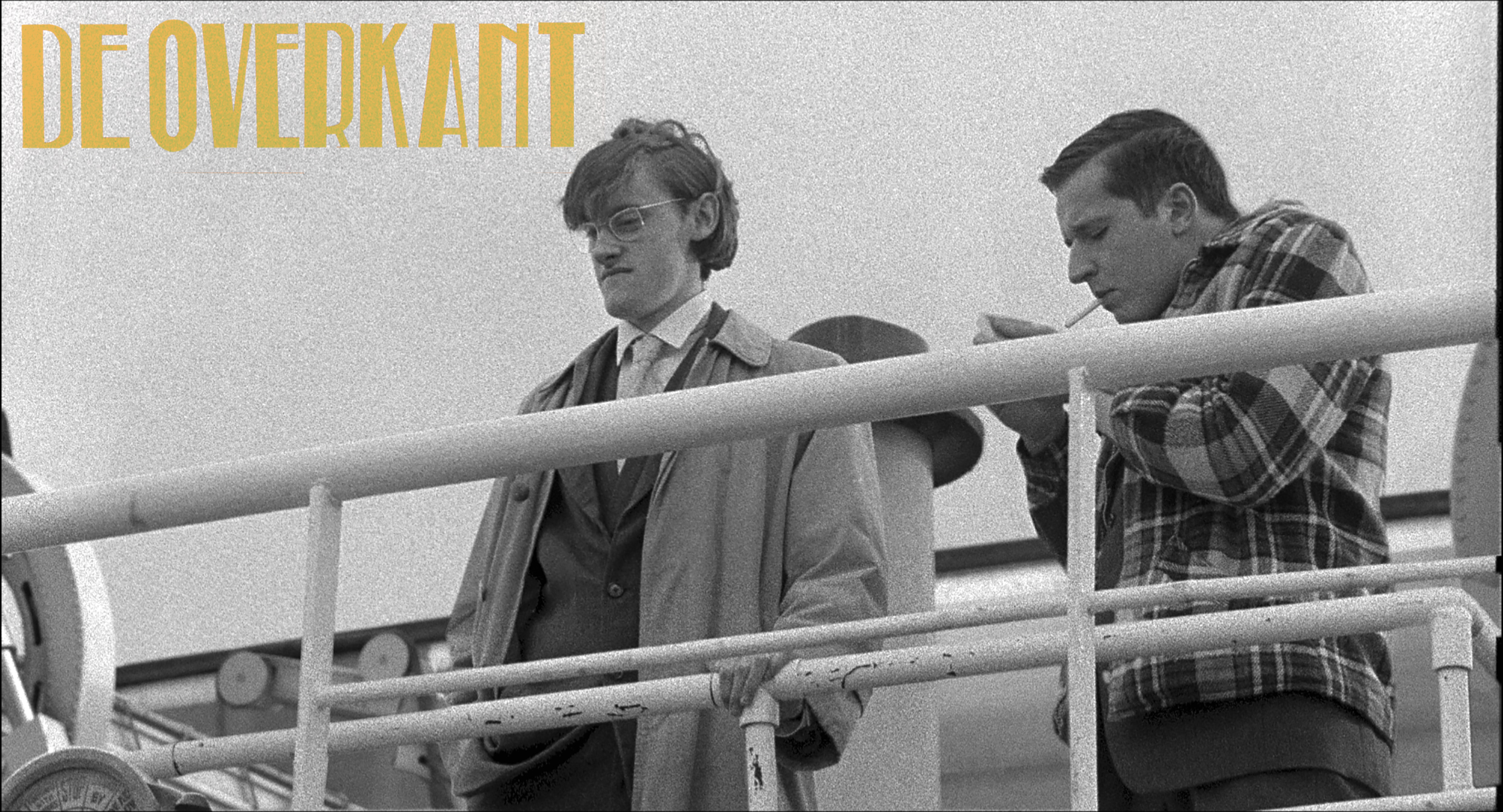 De Overkant / Across - actors Nick Golterman and Sander Van Den Broeck on the ferry crossing the river. 