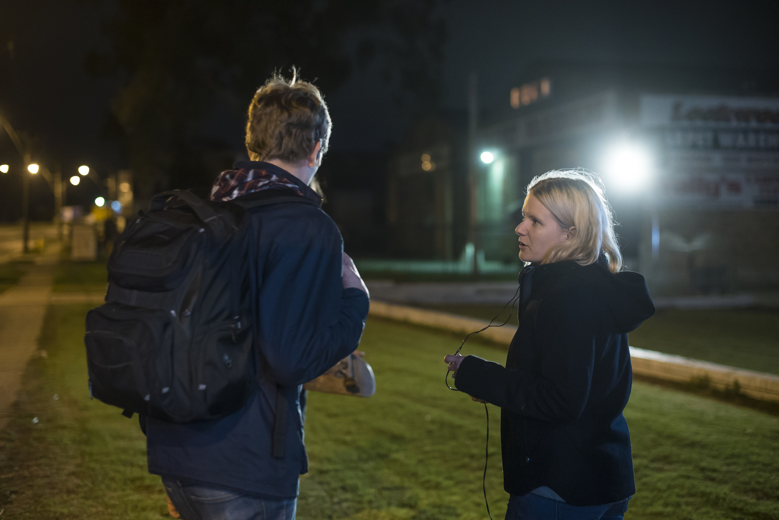 Headlight - Daniel Kay and Writer/Director Petrice Graham behind the scenes.