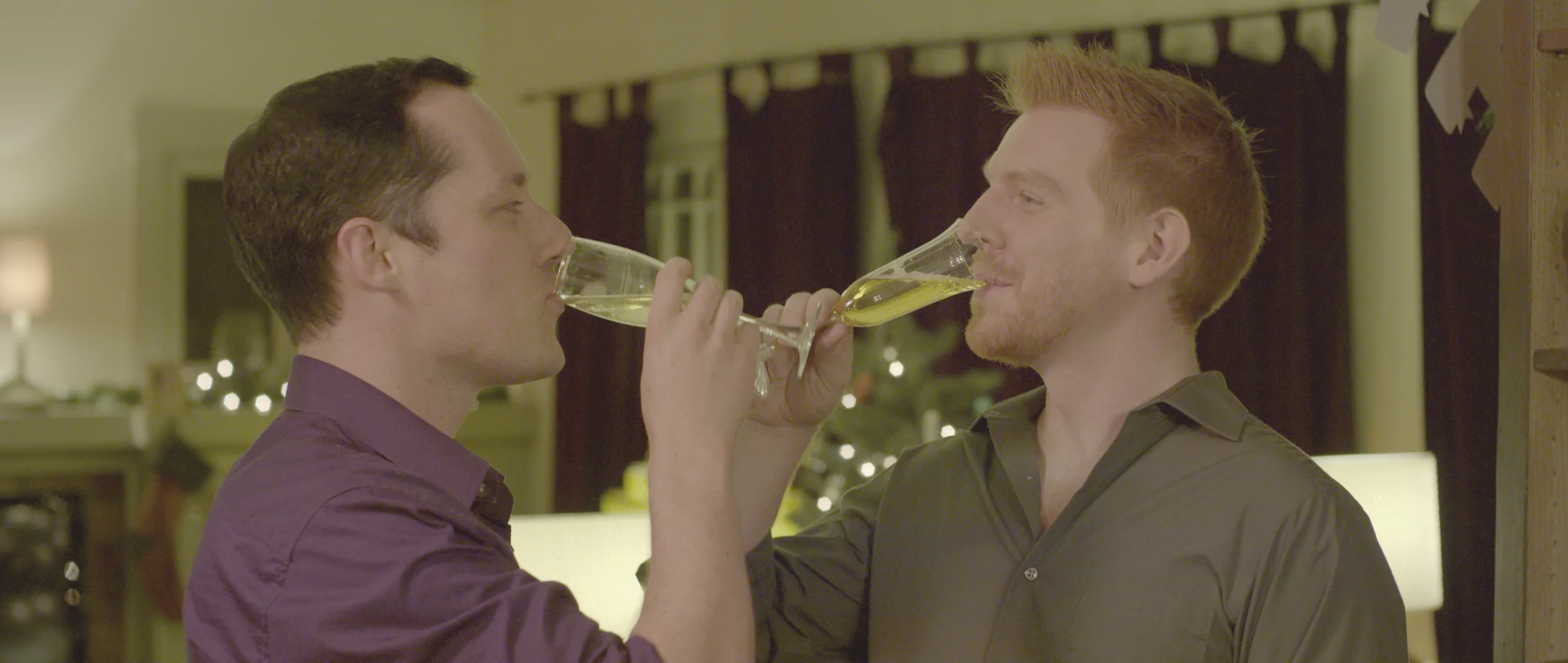 SHARED ROOMS - NYE toast: Christopher Grant Pearson and Alec Manley Wilson star in SHARED ROOMS.