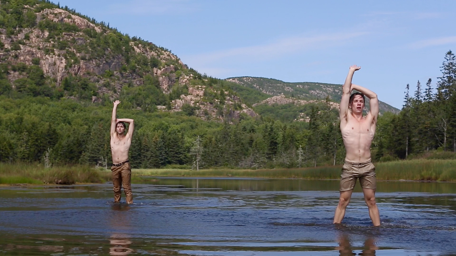 The Weight - Two men find their paths meeting in a river and dance together in a moment of connection and release.