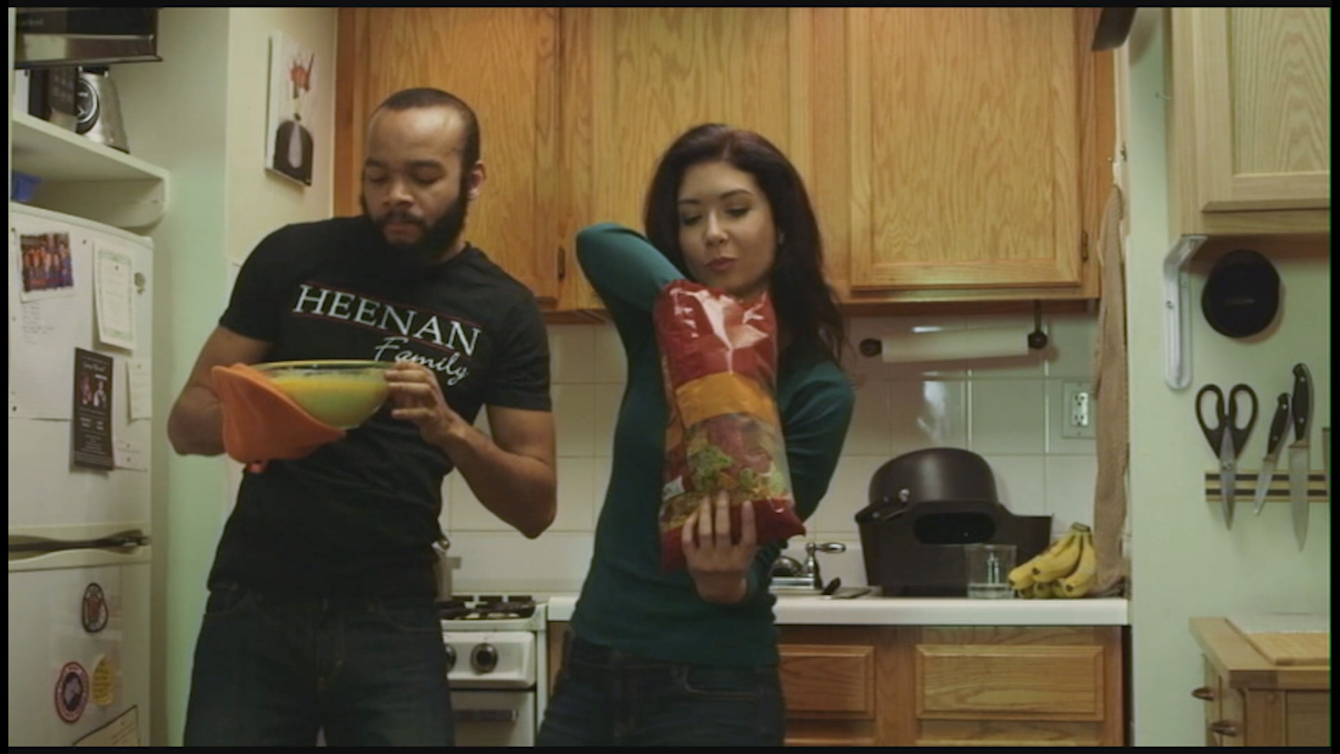 Breakfast in Bed - Marvin (LeMar McLean) and Brooke (Kate Chamuris) share a "cheese time" snack dance.