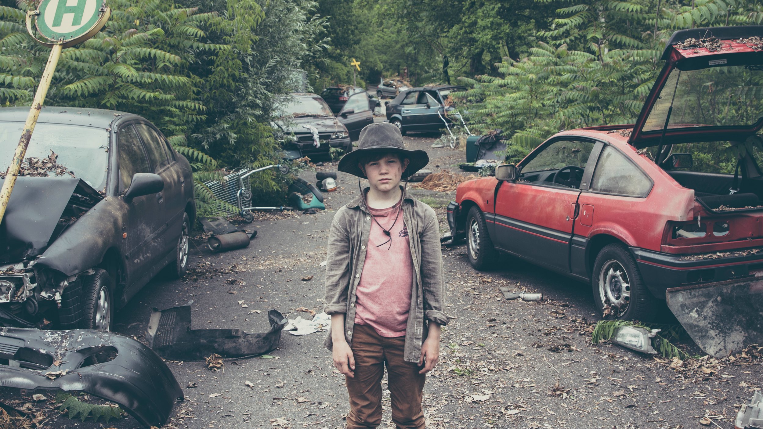 Valentin Wessely as Miko, the only survivor of the zombie apocalypse.
