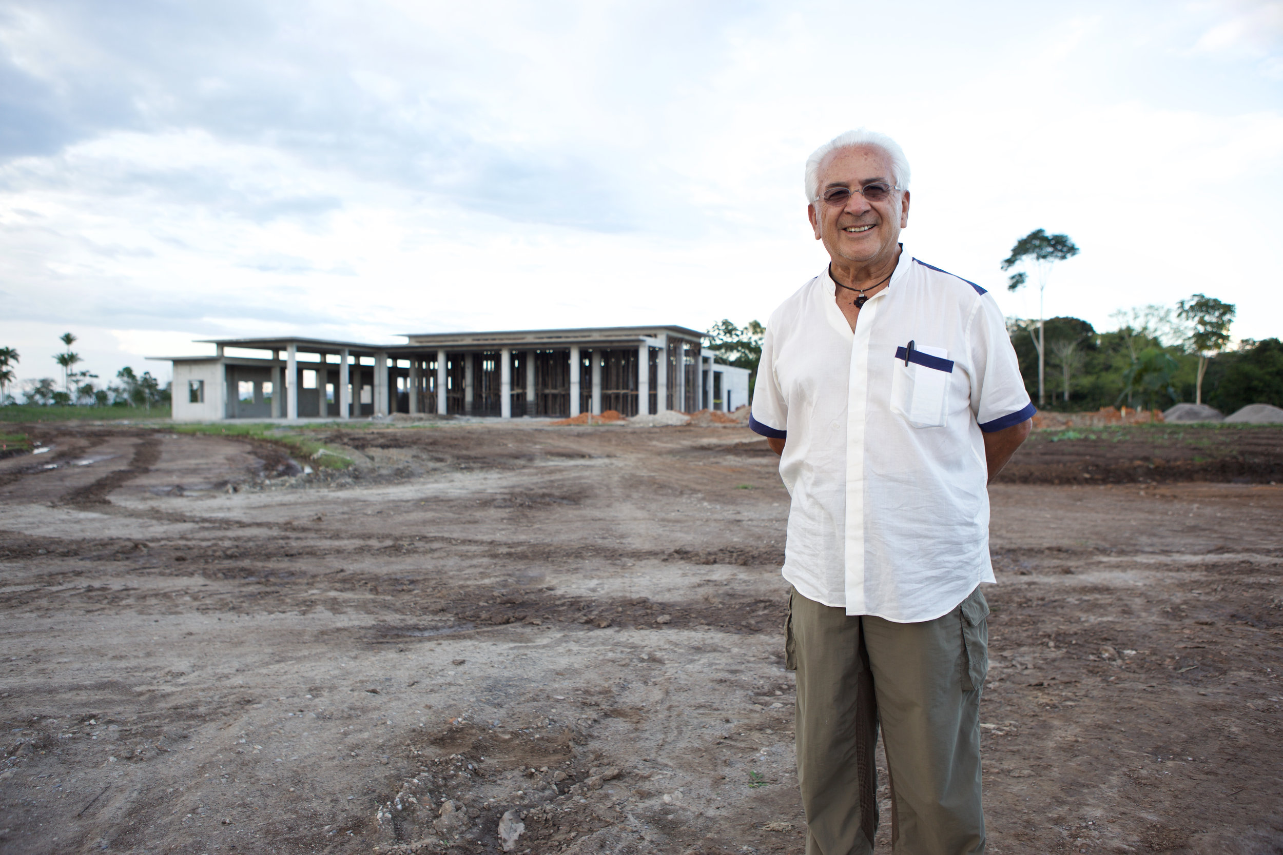Dr. Luis Vasquez at Yantlao, Peru hospital construction site. "Mortality of Dreams" documentary. Photo Credit: Josh Gibson